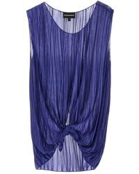 Emporio Armani - プリーツ トップ - Lyst