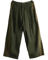 Ziggy Chen - Wool Blend Wide-Leg Trousers - Lyst