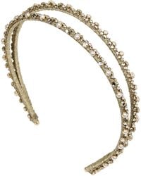 Jennifer Behr - Gina Crystal-Embellished Double Headband - Lyst
