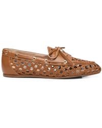 Stuart Weitzman - Tinsley Woven Leather Loafers - Lyst