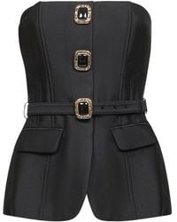 Self-Portrait - Top A Fascia Con Cintura - Lyst