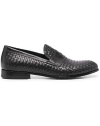 SCAROSSO - Delfina Woven Leather Loafers - Lyst