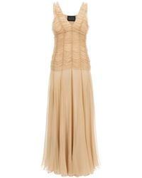 Giovanni bedin - Smocked Silk-Chiffon Dress - Lyst
