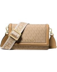 Michael Kors - Monogram-Print Logo-Strap Cross Body Bag - Lyst