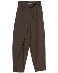 Rohe - Wrap-Style Twist-Detail Trousers - Lyst
