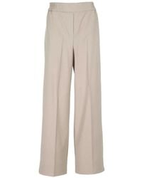 Marella - Elasticated-Waistband Pressed-Crease Trousers - Lyst