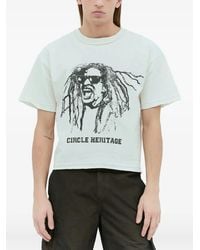 CIRCLE HERITAGE - Graphic-Print Raw-Edge T-Shirt - Lyst