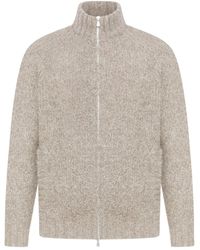 Brunello Cucinelli - High-Neck Zip-Up Cardigan - Lyst