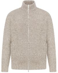 Brunello Cucinelli - High-Neck Zip-Up Cardigan - Lyst