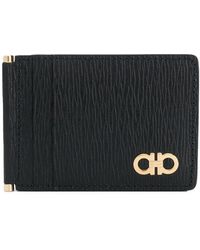 Ferragamo Texturiertes Kartenetui - Schwarz