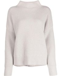 N.Peal Cashmere - Ribbed-knit Funnel-neck Jumper - Lyst