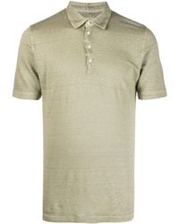 120% Lino - Classic Collar Linen Polo Shirt - Lyst