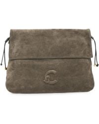 Coccinelle - Medium Lidia Logo-Embossed Suede Shoulder Bag - Lyst