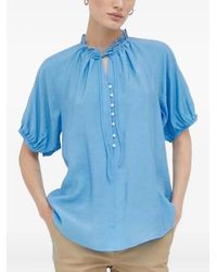 Bruuns Bazaar - Blusa Con Bottoni A Fiore - Lyst