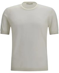 Brooksfield - Ribbed-Trim Short-Sleeved T-Shirt - Lyst