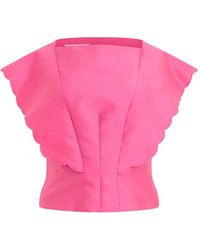Philosophy Di Lorenzo Serafini - Scalloped-Edge Cropped Top - Lyst