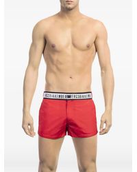 Bikkembergs - Logo-Waistband Swim Shorts - Lyst