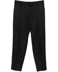 ZEGNA - Elasticated-Waistband Pressed-Crease Trousers - Lyst