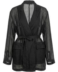 Masnada - Double-Breasted Belted Jacket - Lyst