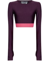 Versace Jeans Couture - Logo-Band Long-Sleeve T-Shirt - Lyst
