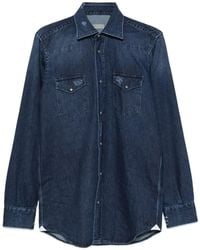 Sartorio Napoli - Panelled Denim Shirt - Lyst