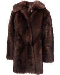 LA ROSE - Faux-Fur Coat - Lyst