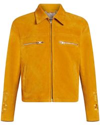 Etro - Suede Jacket With Embroidery - Lyst