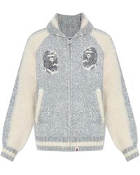 A Bathing Ape - Veste Zippée À Appliqués - Lyst