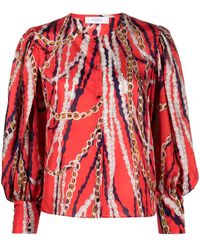 Roseanna - Bluse aus Seide mit Ketten-Print - Lyst