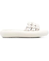 Vic Matié - Woven Leather Platform Slides - Lyst