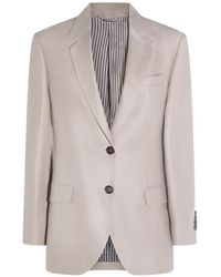 Brunello Cucinelli - Linen Long Sleeve Jacket - Lyst