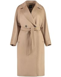 Weekend by Maxmara - Wollen Jas Met Ceintuur - Lyst