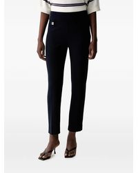 Joseph Ribkoff - Logo-Plaque Slim-Fit Trousers - Lyst
