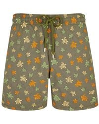 Vilebrequin - Mistral Turtle-embroidered Swim Shorts - Lyst