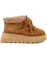Karl Lagerfeld - Skylar Platform Boots - Lyst