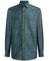 Etro - Cotton Jacquard Shirt With Ornamental Motif - Lyst