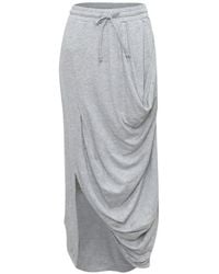 OPEN YY - Draped Drawstring-Waist Maxi Skirt - Lyst