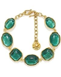 Goossens - Cabochons Rock Crystal Bracelet - Lyst