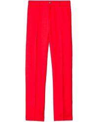 Burberry - Canvas Cotton Trousers - Lyst