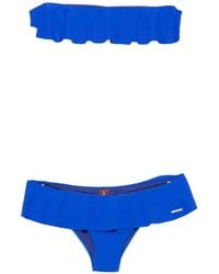Dondup - Candy Ruffled Bandeau Bikini - Lyst