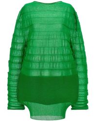 Issey Miyake - Contrasting Knitted Moving Knit Top - Lyst
