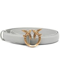 Pinko - Schmaler Love-Birds Ledergürtel 2Cm - Lyst