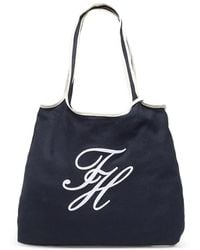 Tommy Hilfiger - Embroidered-Logo Canvas Tote Bag - Lyst