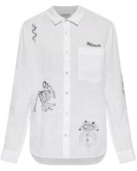 AllSaints - Terror Overhemd Met Grafische Print - Lyst