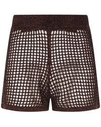 MC2 Saint Barth - Sharma Metallic-Mesh Shorts - Lyst