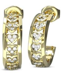Guess - Crystal-Embellished Hoop Earrings - Lyst