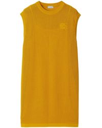 Burberry - Mesh-Kleid mit EKD-Stickerei - Lyst