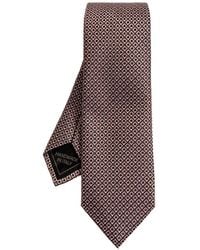 Brioni - Geometric-Pattern Silk Tie - Lyst