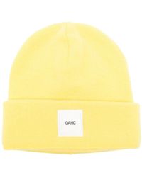 OAMC - Logo-patch Ribbed-knit Beanie - Lyst