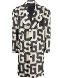 Gcds - Monogram-Print Single-Breasted Coat - Lyst